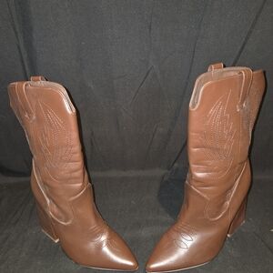 Fashion Nova Brown Heeled Boots